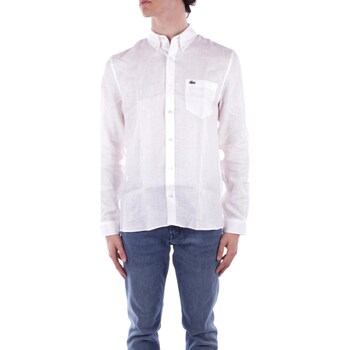 Vêtements Homme Chemises manches longues Lacoste CH5692 Blanc