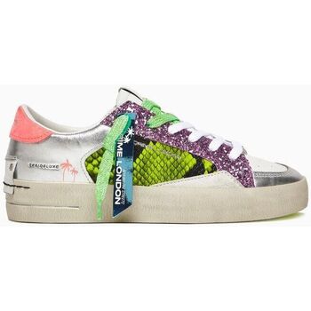 Chaussures Femme Baskets mode Crime London SK8 DELUXE 27109-PP6 WHITE/GREEN/VIOLET Blanc