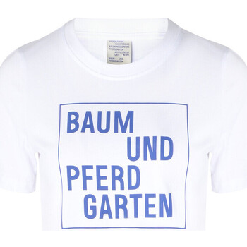 t-shirt baum und pferdgarten  t-shirt  blanc avec impression bleue 
