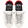 Chaussures Femme Baskets mode P448 JOHN-W-WHITE-RED Blanc
