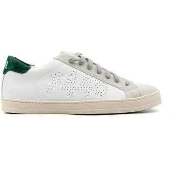 Chaussures Homme Baskets mode P448 JOHN-M-WHI-FGREEN Blanc