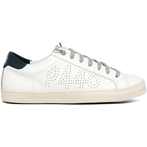 Chaussures Homme Baskets mode P448 JOHN-M-WHI-CNAVY Blanc