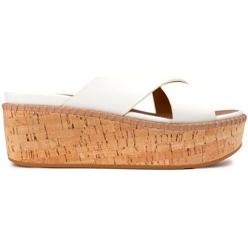 Chaussures Femme Sandales et Nu-pieds FitFlop Eloise Wedge Cross Coins Blanc