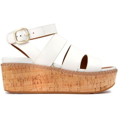 Chaussures Femme Sweats & Polaires FitFlop Eloise Strappy Wedge Coins Blanc