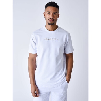 Vêtements Homme T-shirts & Polos Bouts de canapé / guéridons Tee Shirt T241028 Blanc