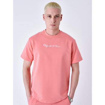 Vêtements Homme T-shirts & Polos Bouts de canapé / guéridons Tee Shirt T241028 Rose