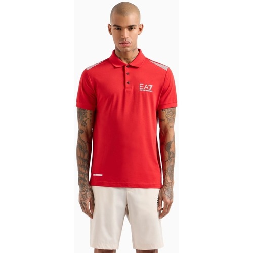 Vêtements Homme T-shirts & Polos Emporio Armani EA7 3DPF51PJULZ Rouge