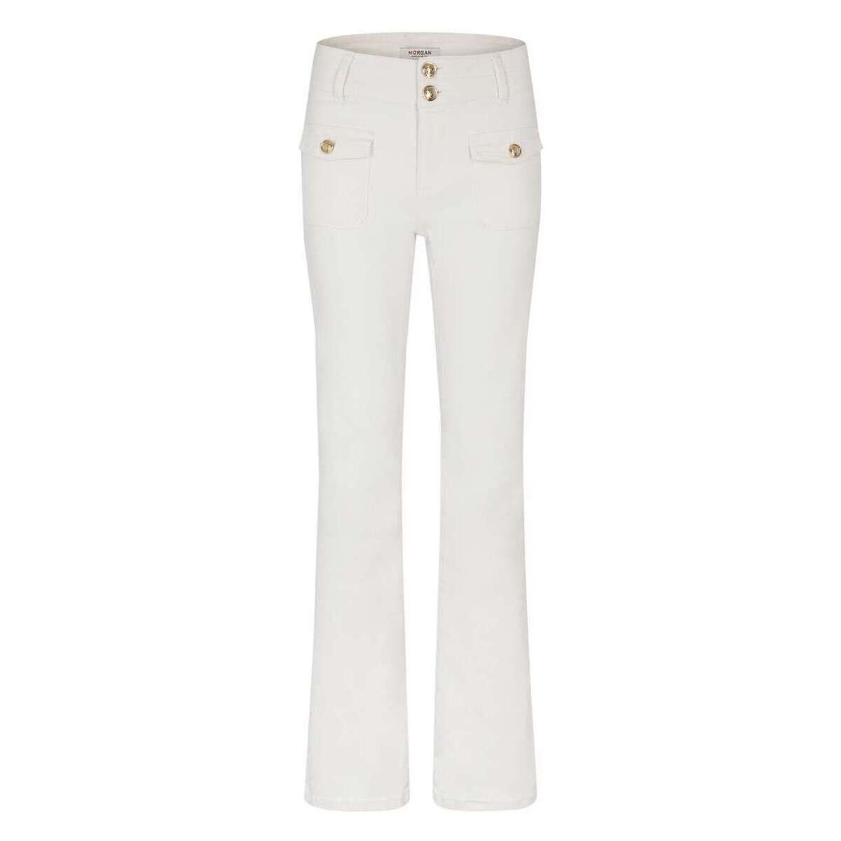 Vêtements Femme Pantalons 5 poches Morgan 161868VTPE24 Blanc