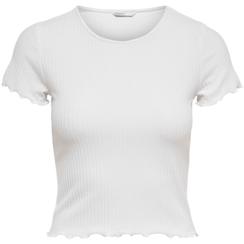 Vêtements Femme T-shirts manches courtes Only 15201206 - ONLEMMA S/S SHORT TOP NOOS JRS Blanc