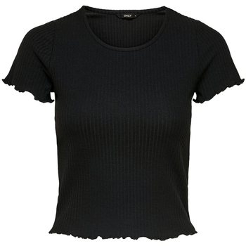 Vêtements Femme T-shirts manches courtes Only 15201206 - ONLEMMA S/S SHORT TOP NOOS JRS Noir
