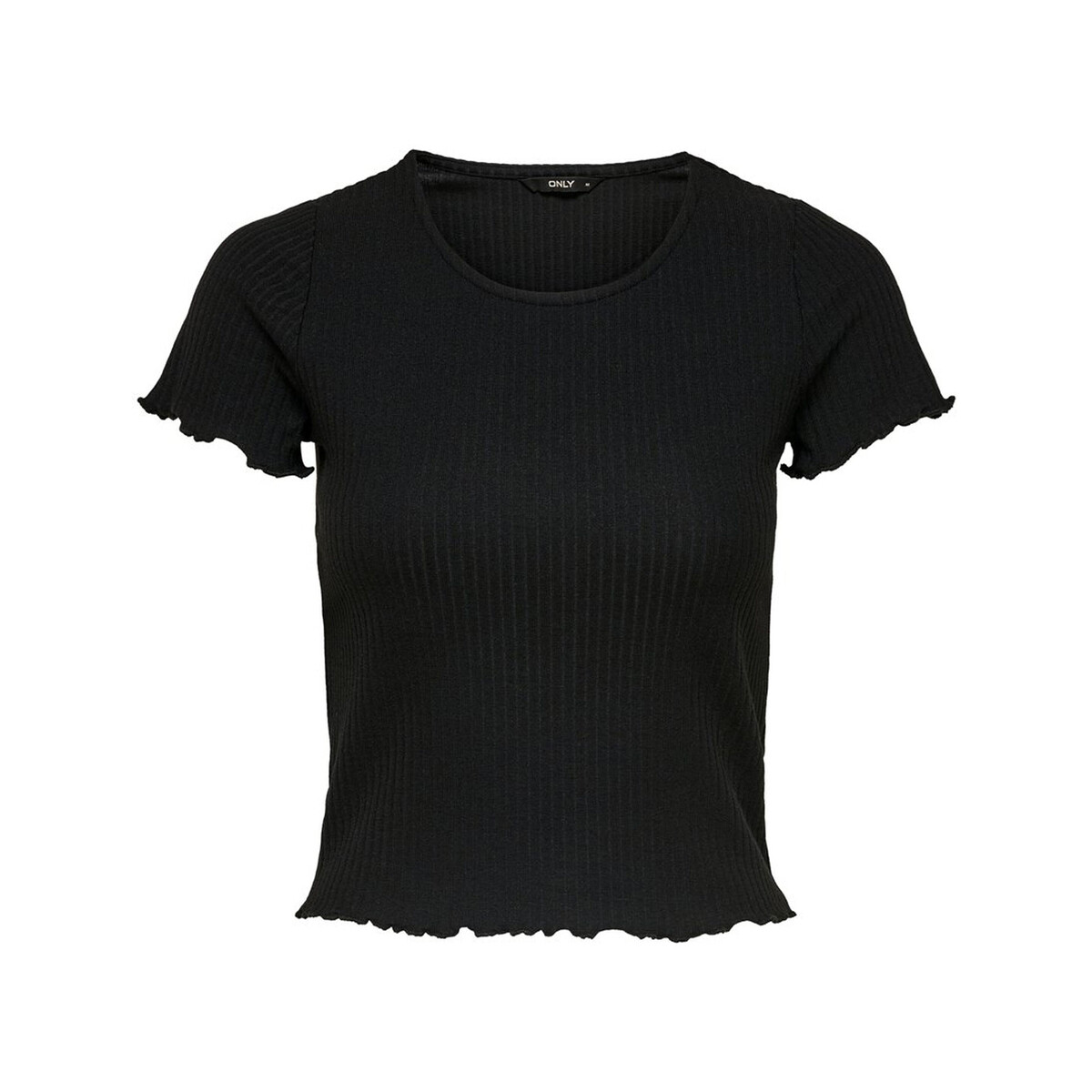 Vêtements Femme T-shirts manches courtes Only 15201206 - ONLEMMA S/S SHORT TOP NOOS JRS Noir