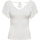 Vêtements Femme T-shirts manches courtes Only ONLLEELO S/S BACK PULLOVER KNT NOOS - 15203888 Blanc
