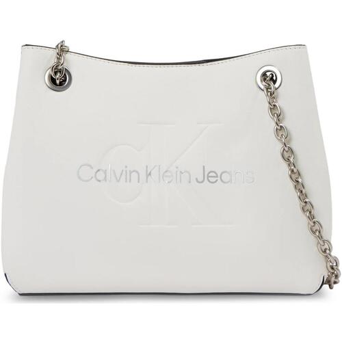 Sacs Femme Sacs Calvin Klein Jeans K60K607831 - MONO D’ÉPAULE SCULPTÉE Blanc
