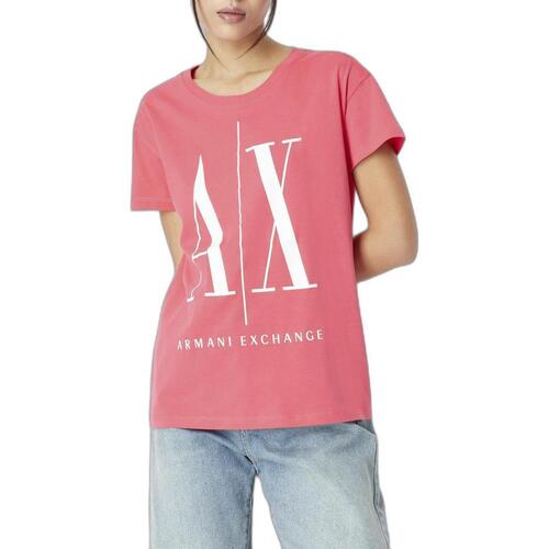 Vêtements Femme T-shirts manches courtes EAX T-SHIRT 8NYTCX YJG3Z Rose