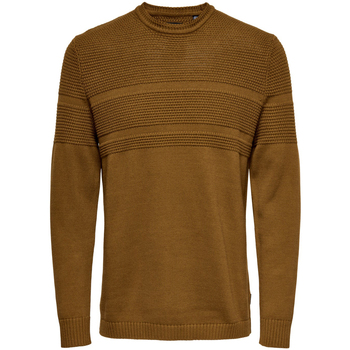 Only & Sons  ONSBACE LS CREW KNIT NOOS 22020639 Marron