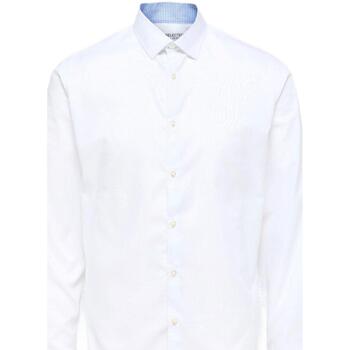 Vêtements Homme Chemises manches longues Selected SLHSLIMNEW-MARK SHIRT LS B NOOS 16058640 Blanc