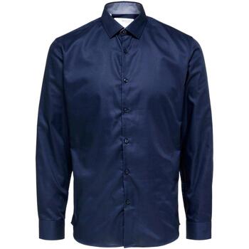 Vêtements Homme Chemises manches longues Selected SLHSLIMNEW-MARK SHIRT LS B NOOS 16058640 Bleu