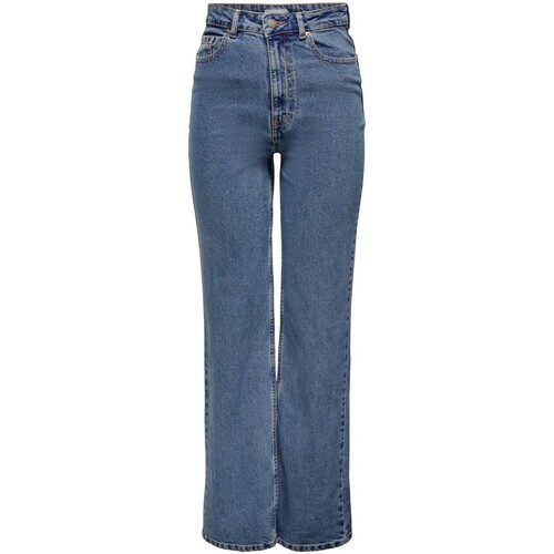 Vêtements Femme Jeans bootcut Only ONLCAMILLE LIFE EX HW WIDE DNM NOOS 15235595 Bleu