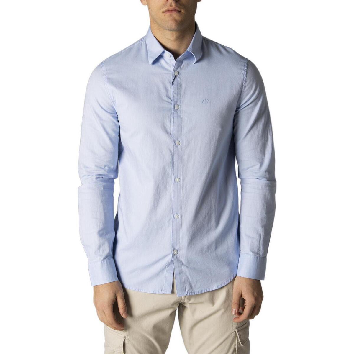 Vêtements Homme Chemises manches longues EAX TANDISE 8NZCGB Z8ANZ Bleu