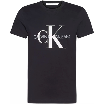 Vêtements Homme Polos manches longues Calvin Klein Jeans CORE MONOGRAM SLIM TEE J30J320935 Noir