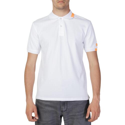 Vêtements Homme Polos manches courtes Suns FEDERICO TAG PLS01001U Blanc