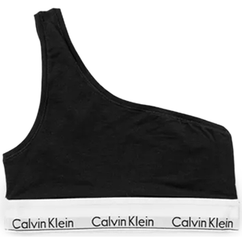 Sous-vêtements Femme Emboitants Calvin Klein Jeans linen UNLINED BRALETTE (ONE SHOULDER) 000QF7007E Noir