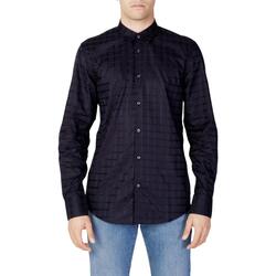 Vêtements Homme Chemises manches longues Antony Morato NAPOLI SLIM FIT MMSL00628-FA440036 Bleu