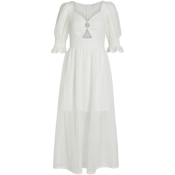 Vêtements Femme Robes longues Vila VIIRLI 2/4 ANKLE DRESS/KA 14078821 Blanc