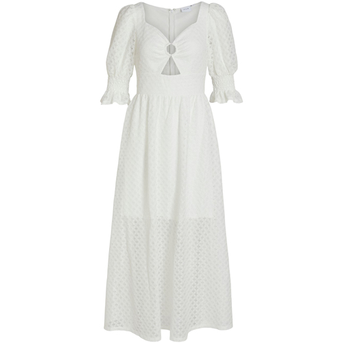 Vêtements Femme Robes longues Vila VIIRLI 2/4 ANKLE DRESS/KA 14078821 Blanc
