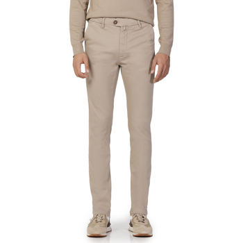Vêtements Homme Pantalons Borghese Firenze - Pantalone Elegante Twill - Fit Slim Beige