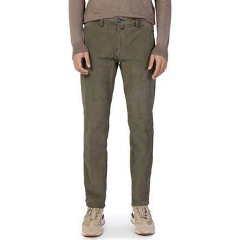 Vêtements Homme Pantalons Borghese Milano - Pantalon Elegante Velluto - Fit Slim Vert