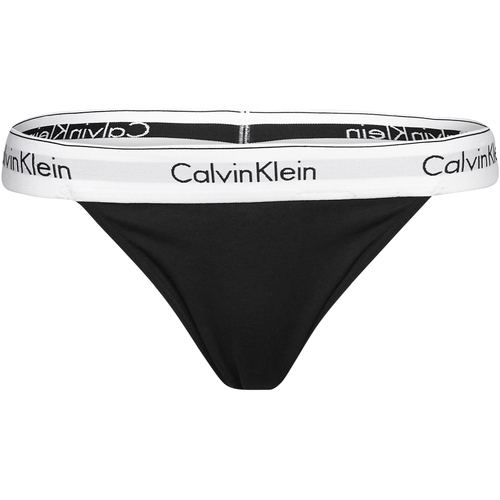 Sous-vêtements Femme Culottes & slips Calvin Klein Jeans STRING THONG 000QF7013E Noir