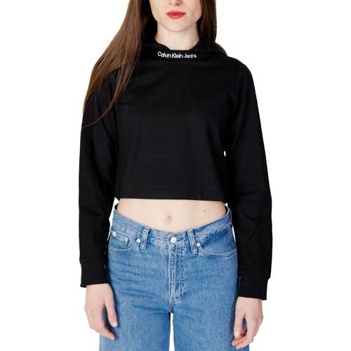 Vêtements Femme T-shirts manches longues Calvin Klein Jeans RIB MIX SLEEVES MILA J20J220787 Noir