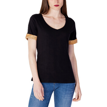 Vêtements Femme T-shirts manches courtes Alviero Martini T-SHIRT C/RISVOLTI G 0748 JC68 Noir