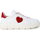 Chaussures Femme Baskets mode Love Moschino Sneakerd.bold40 vitello bianco+ross JA15384G1GIA110B Rouge