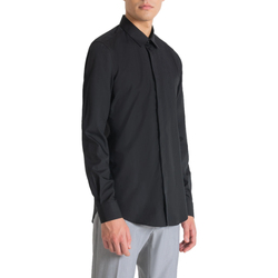 Vêtements Homme Chemises manches longues Antony Morato CAMICIA LONDON SLIM FIT IN COT - FA400078 Noir
