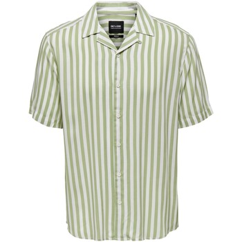 Vêtements Homme Chemises manches courtes Only & Sons  ONSWAYNE LIFE SS VISCOSE SHIRT NOOS - 22013267 Vert