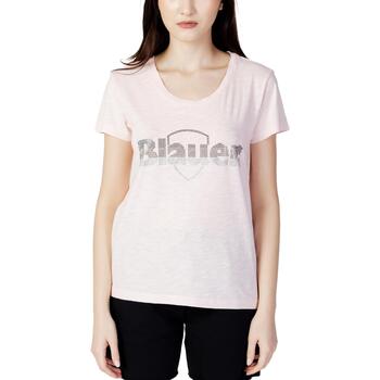 Vêtements Femme T-shirts manches courtes Blauer LOGO PAILLETTES 23SBLDH02405-005707 Rose