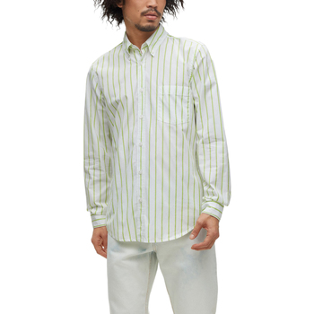 Vêtements Homme Chemises manches longues BOSS RICKERT 50488030 Vert