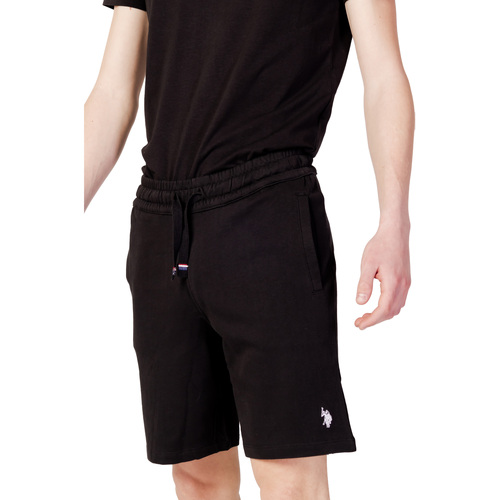 Vêtements Homme Shorts / Bermudas perforated polo shirt. MAX 52088 EH33 Noir