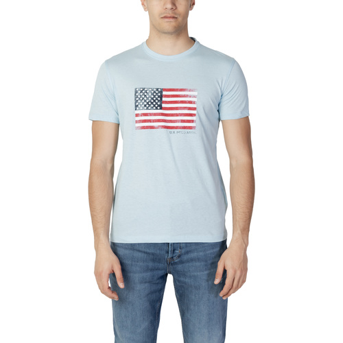 Vêtements Homme Compass-patch tipped polo shirt U.S Polo Assn. MICK 51520 PFPA Bleu