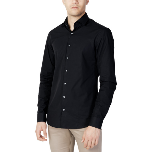 Vêtements Homme Chemises manches longues Calvin Klein Jeans POPLIN STRETCH SLIM SHIRT K10K103025 Noir