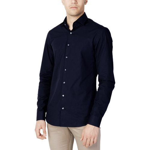 Vêtements Homme Chemises manches longues Calvin Klein Jeans POPLIN STRETCH SLIM SHIRT K10K103025 Bleu