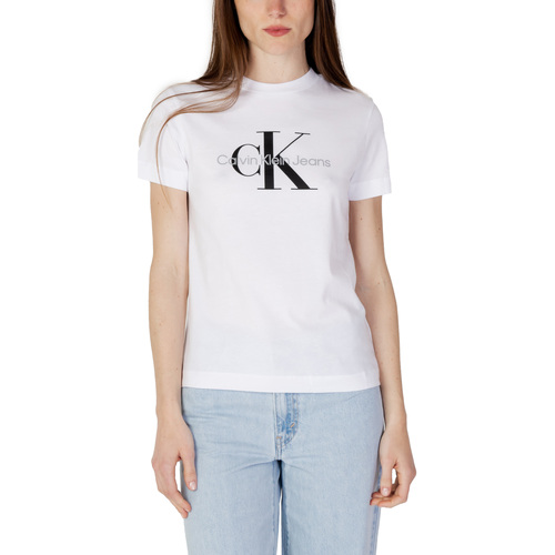 Vêtements Femme T-shirts manches courtes Calvin Klein Jeans CORE MONOLOGO REGULAR J20J219142 Blanc