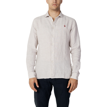 Vêtements Homme Chemises manches longues U.S Polo Assn. TINTA UNITA 50816 66178 Marron