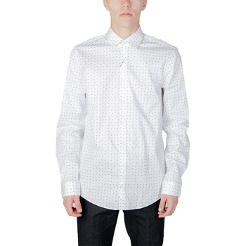 Vêtements Homme Chemises manches longues Calvin Klein Jeans TWILL 2 COLOR PRINT K10K112104 Blanc