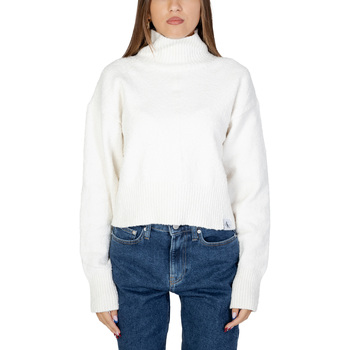 Vêtements Femme Pulls Calvin Klein Jeans BOUCLE HIGH NECK SWE J20J221972 Blanc