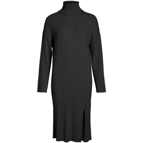 Vêtements Femme Robes courtes Vila 14089982 - VIRIL L/S ROLLNECK KNIT MIDI Gris