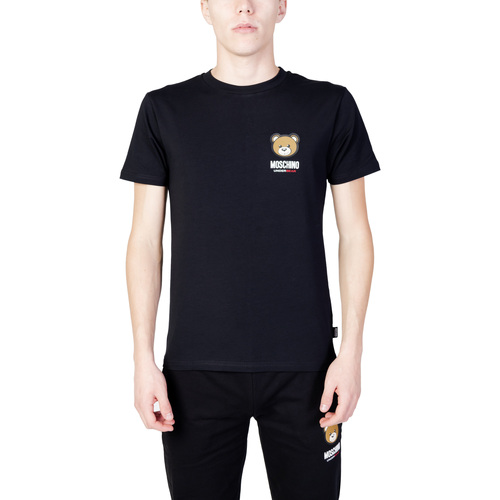Vêtements Homme T-shirt Noir Logo Nage Moschino V1A0788 4410 Noir