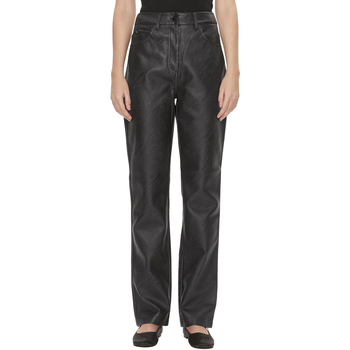 Vêtements Femme Pantalons fluides / Sarouels Calvin Klein Jeans FAUX LEATHER HIGH J20J222552 Noir